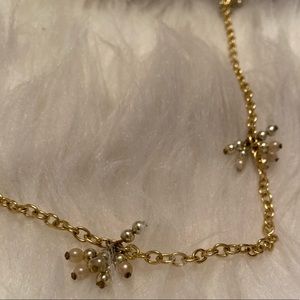 Delicate Long Golden Chain with Beads